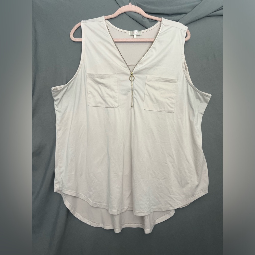Blush sleeveless shirt
